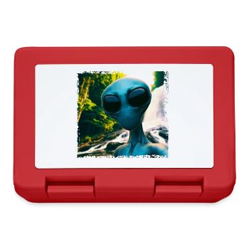 Alien Selfie - Next to the Waterfall - Lunchbox - red - Front