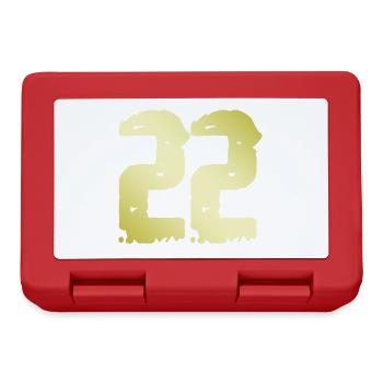 22 Nombre Vintage - Boîte à goûter - rouge - Devant