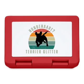 Terrier Glitter Retro Sunset - Brotdose - Rot - Vorne