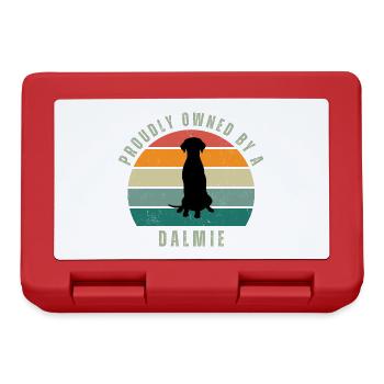 Proudly Owned by a Dalmie Retro Sunset - Brotdose - Rot - Vorne