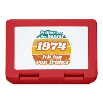 Everything used to be better - born in 1974, birthday - Lunchbox - red - Front