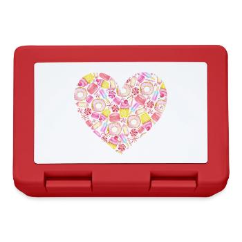 Love gift filled with colorful sweets - Lunchbox - red - Front