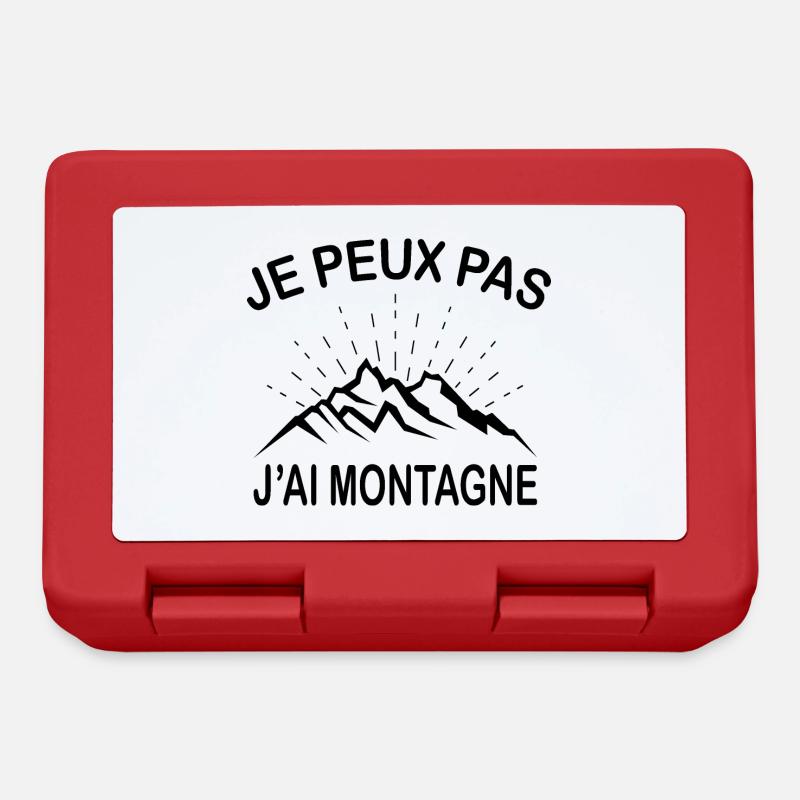 Je Peux Pas J'ai Montagne - Boîte à goûter - rouge