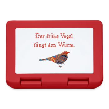 the early bird catches the worm e 58 - Lunchbox - red - Front