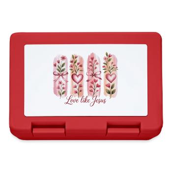 Amour Fleur Aimer Comme Jésus Mariage - Boîte à goûter - rouge - Devant