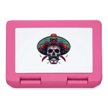 Crâne mexicain - Boîte à goûter - rose - Devant