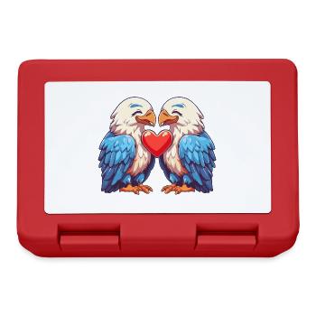 Couple d’aigles amour Saint-Valentin - Boîte à goûter - rouge - Devant