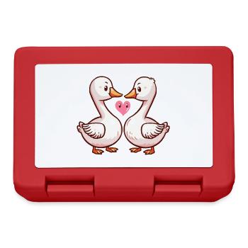 Goose Couple Love Valentine's Day - Lunchbox - red - Front