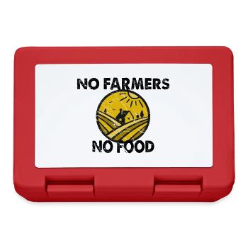 Pas de fermiers PAS de nourriture pour les agriculteurs de soutien - Boîte à goûter - rouge - Devant