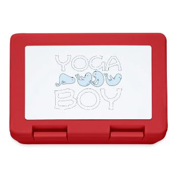 Yoga Junge Robbe Mann Geschenkidee - Brotdose - Rot - Vorne