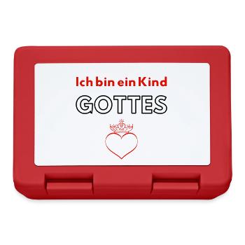 Ich bin ein Kind GOTTES ♥ - Brotdose - Rot - Vorne