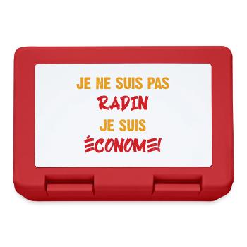 Radin ou économe - Boîte à goûter - rouge - Devant