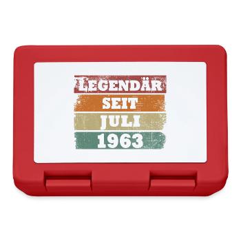 Legendär seit Juli 1963 Geburtstagsgeschenk - Brotdose - Rot - Vorne