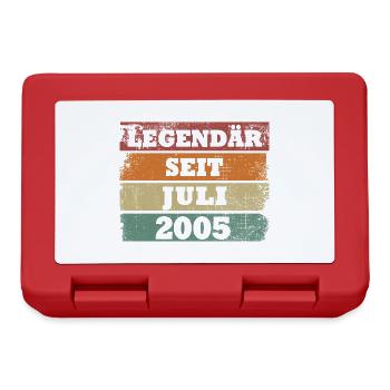 Legendär seit Juli 2005 Geburtstagsgeschenk - Brotdose - Rot - Vorne