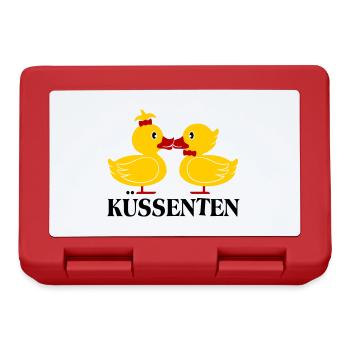 Die KüssEnten (Enten) - Brotdose - Rot - Vorne