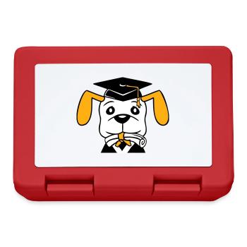 Dog School Graduation Certificate Gymnasium College Abi - Lunchbox - red - Front