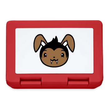 Bunny Vampire Sharp Long Teeth Halloween Costume - Lunchbox - red - Front