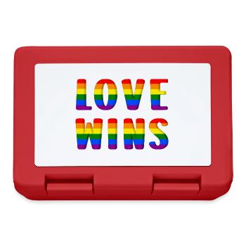 Love Wins LGBTQ - Brotdose - Rot - Vorne