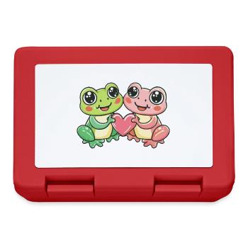 Frosch Paar Liebe Valentinstag - Brotdose - Rot - Vorne