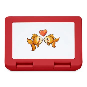 Goldfische Paar Liebe Valentinstag Fische - Brotdose - Rot - Vorne