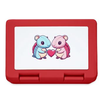 Armadillo Couple Love Valentine's Day - Lunchbox - red - Front