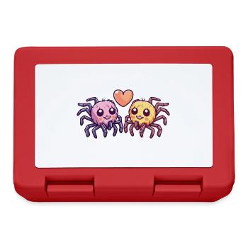 Tarantula Paar Liebe Valentinstag - Brotdose - Rot - Vorne