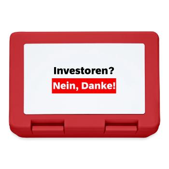 Investors? No thank you! - Lunchbox - red - Front