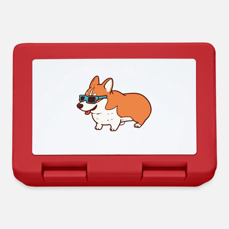 Cool corgi - Lunchbox - red