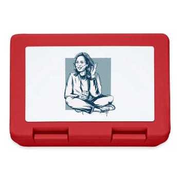 Kamala Harris in a crossed leg position - Lunchbox - red - Front