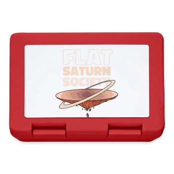 Coole Galaxie Mode flacher Saturn Gesellschaft - Brotdose - Rot - Vorne