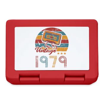 1979 Cassette Anniversaire Rétro Vintage - Boîte à goûter - rouge - Devant