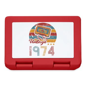 Birthday 1974 Year of construction Cassette Retro Vintage - Lunchbox - red - Front