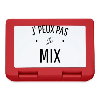 JE PEUX PAS JE MIX idée cadeau humour citation dj - Boîte à goûter - rouge - Devant