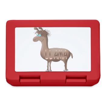Llama - Lunchbox - red - Front