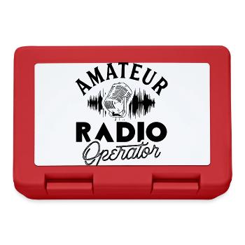 Amateurfunk Radio Amateurfunker - Brotdose - Rot - Vorne