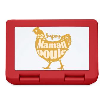 Maman poule humour maman cadeau fête des mères. - Boîte à goûter - rouge - Devant