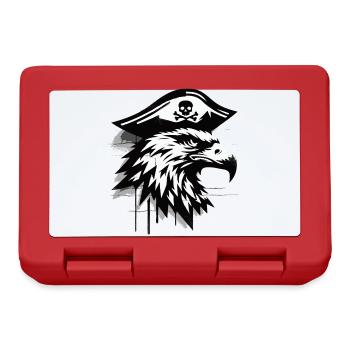 Eagle Head Pirate Buccaneer Graffiti Street Art - Lunchbox - red - Front