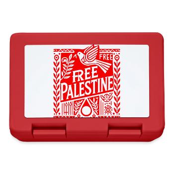 Free palestine - Brotdose - Rot - Vorne