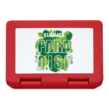 Summer paradise with tropical leaves - Lunchbox - red - Front
