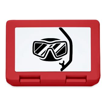 Taucherbrille Silhouette - Brotdose - Rot - Vorne