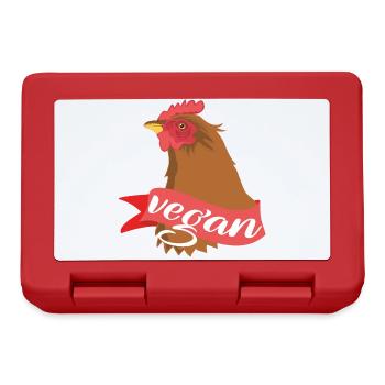 Vegan Hen - Lunchbox - red - Front
