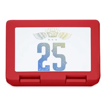 25 Zahl Krone - Brotdose - Rot - Vorne
