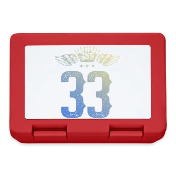 33 Couronne numérique - Boîte à goûter - rouge - Devant