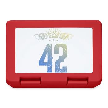 42 Number crown - Lunchbox - red - Front