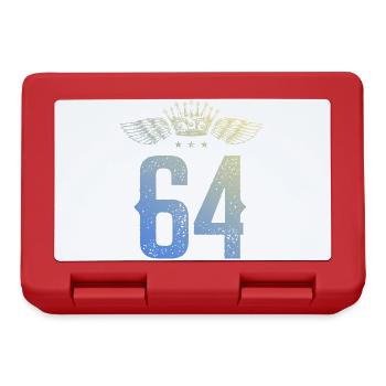 64 Couronne numérique - Boîte à goûter - rouge - Devant