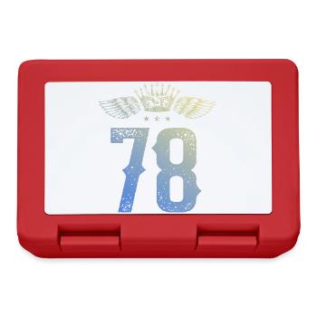 78 Couronne numérique - Boîte à goûter - rouge - Devant