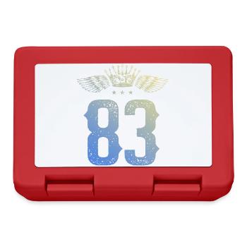 83 Couronne numérique - Boîte à goûter - rouge - Devant