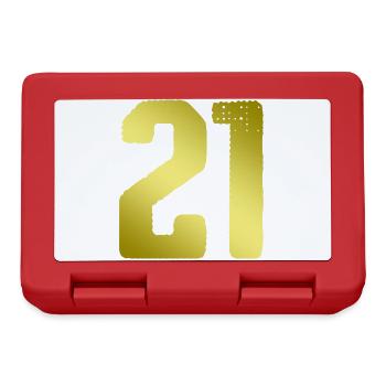 21 Maillot numéro - Boîte à goûter - rouge - Devant