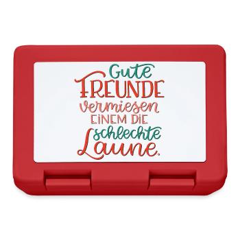 Gute Freunde vermiesen einem die schlechte Laune - Brotdose - Rot - Vorne