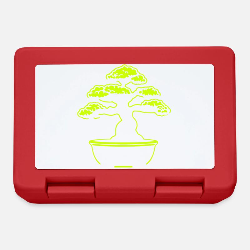Bonsai Baum Symbol - Brotdose - Rot